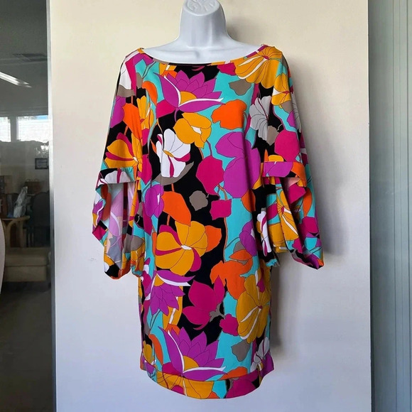 NWT Trina Turk Gemini swim coverup tunic bright multicolor Size S - Picture 4 of 9